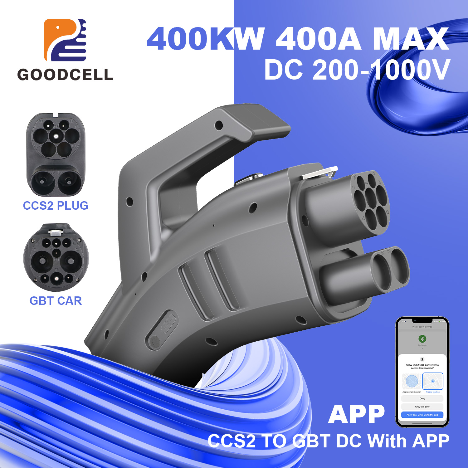 Gb/T To Ccs2 200A Fast Charging Adapter - GOODCELL CCS2 to GB/T 전기차 충전