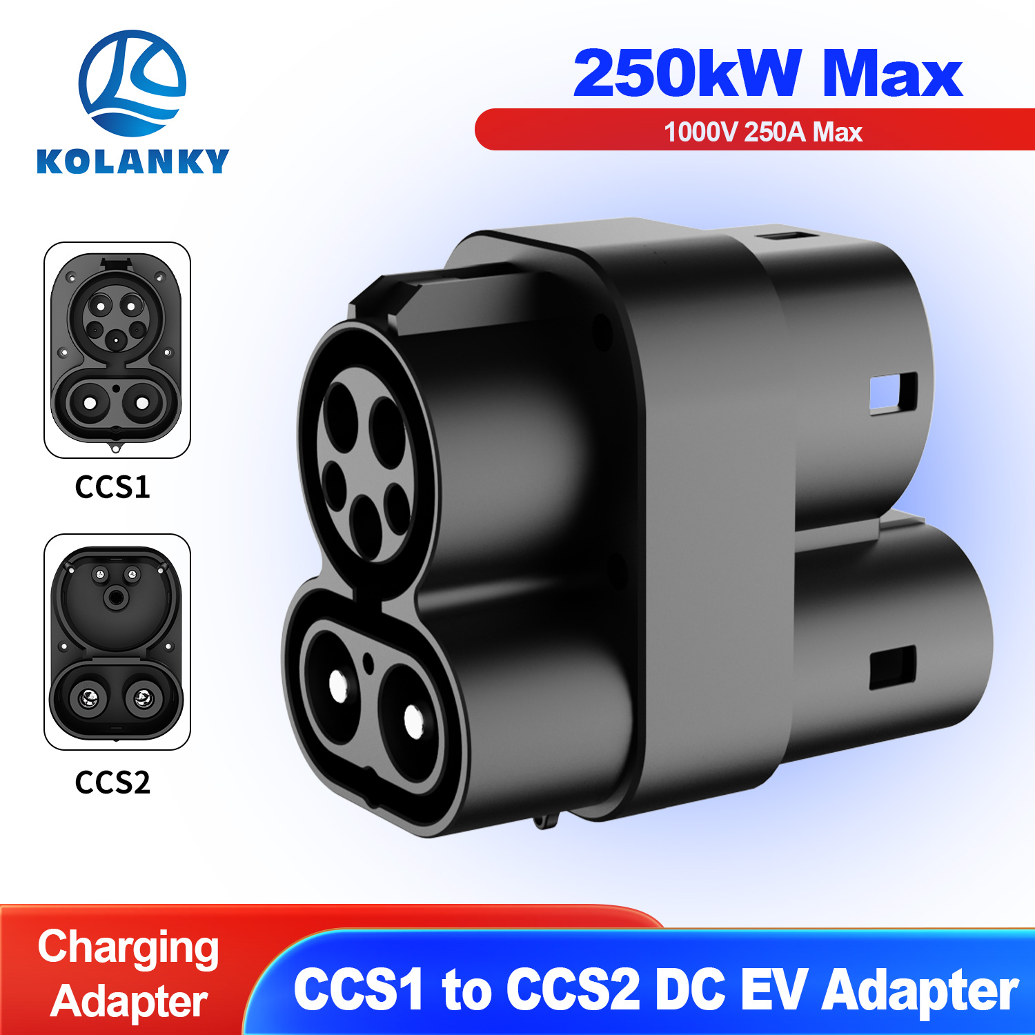콜랑키 CCS1-CCS2 EV DC 1000V 250A - Ccs2 To Ccs1 Fast Charge Adapter 250Kw 리뷰 및 가격