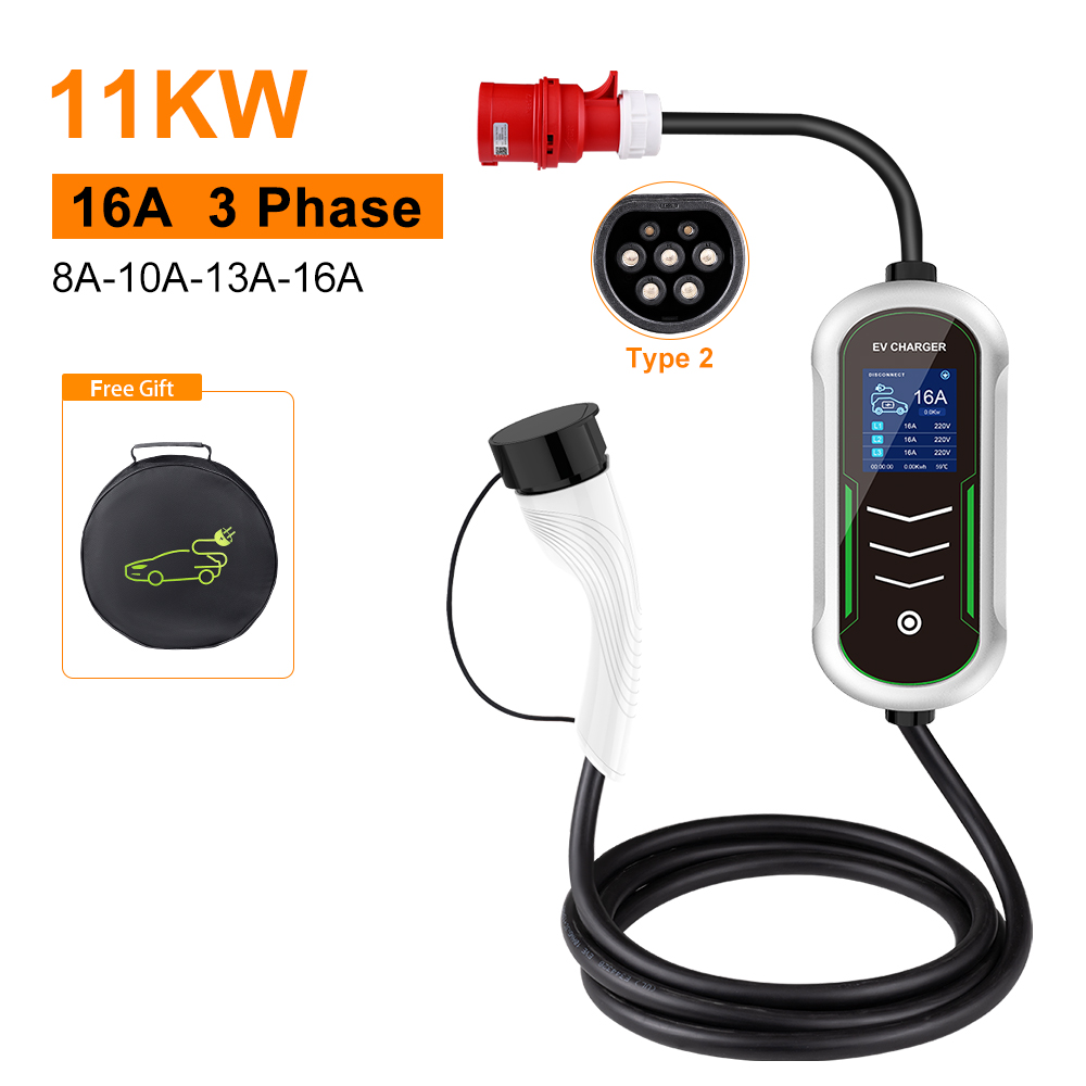 IPENGEN 11KW EV 휴대용 충전기 타입2 IE - Portable Ev Charger 32A Type 2 Cee Plug 리뷰 및 가격