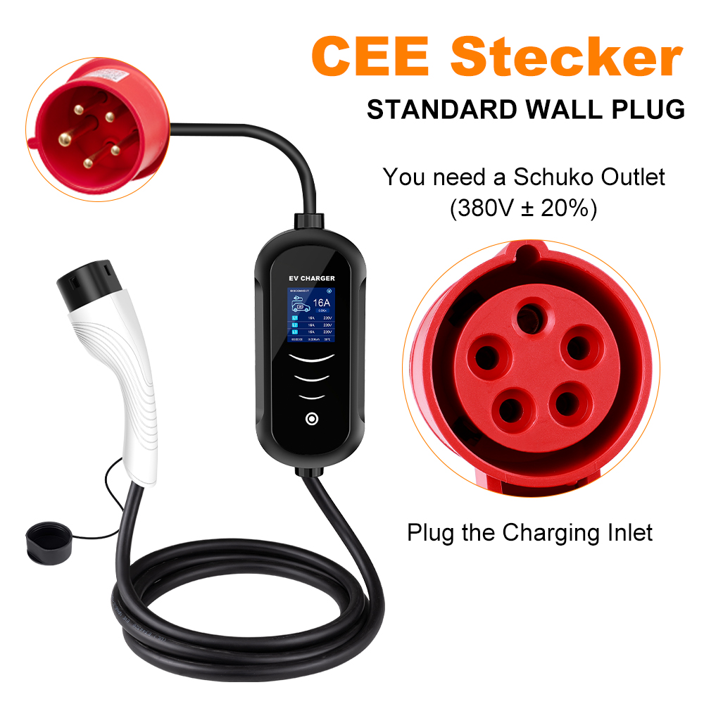 IPENGEN 전기 자동차 충전기 CEE 플러그 IEC - Portable Ev Charger 32A Type 2 Cee Plug 리뷰 및 가격