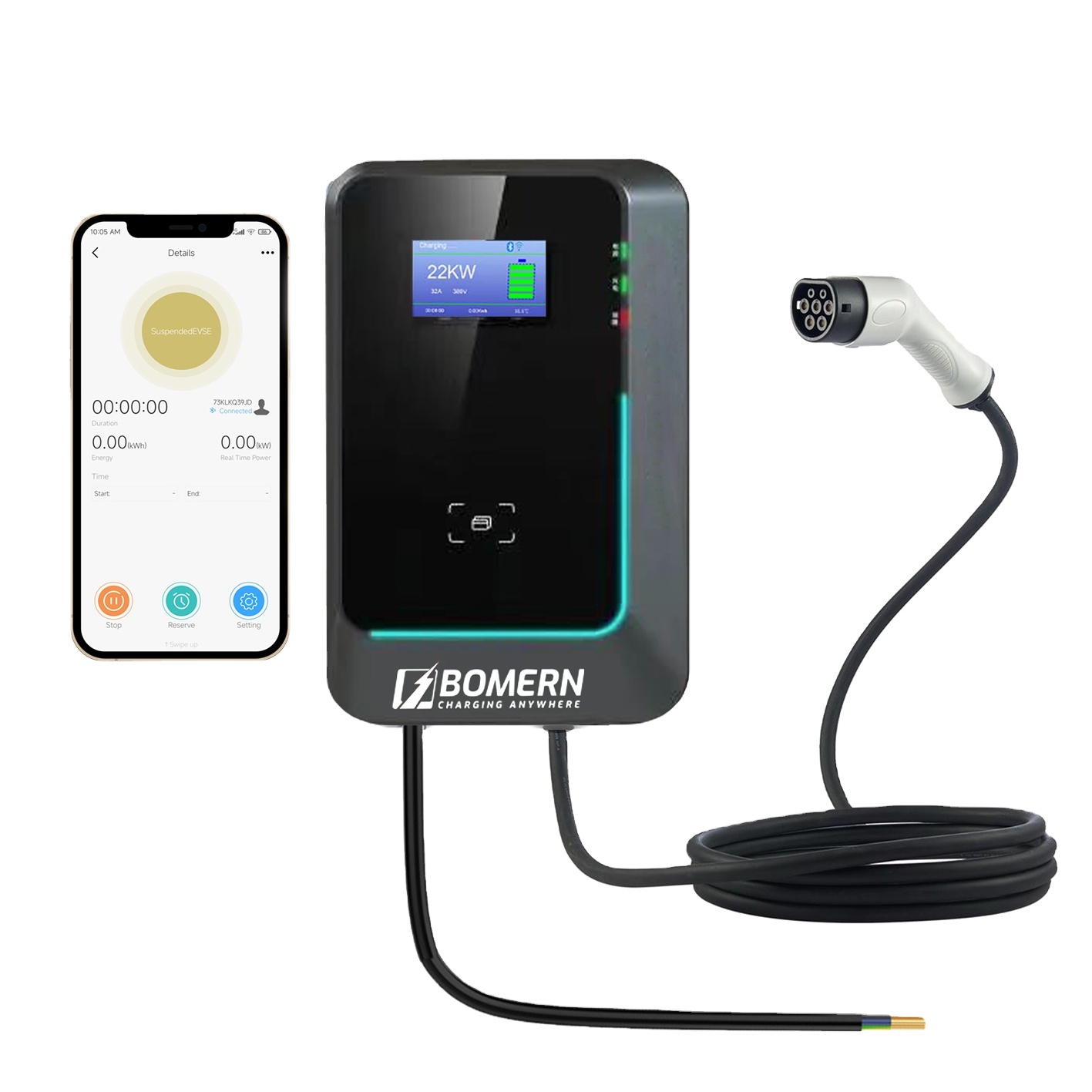 2025 핫 세일 7kw/11kw/22kw AC EV  - 22Kw Wallbox Type 2 Ocpp Rfid 리뷰 및 가격
